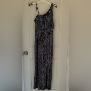 Alexa b One-Shoulder Black and White Dress